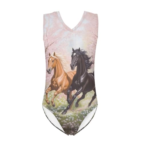 Image of Xpyiqun Swimsuits for Girls 3-14 V Neck Sleeveless Bathing Suit Summer Sport One Piece Swimwear Beach Swimming