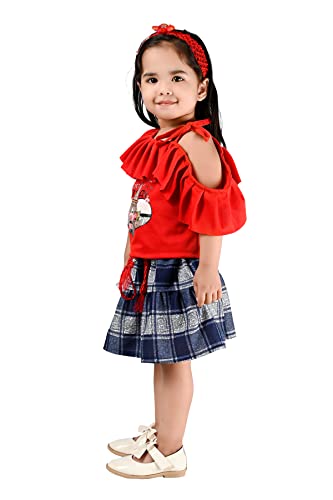 Image of Girls Skirt with Top combo set