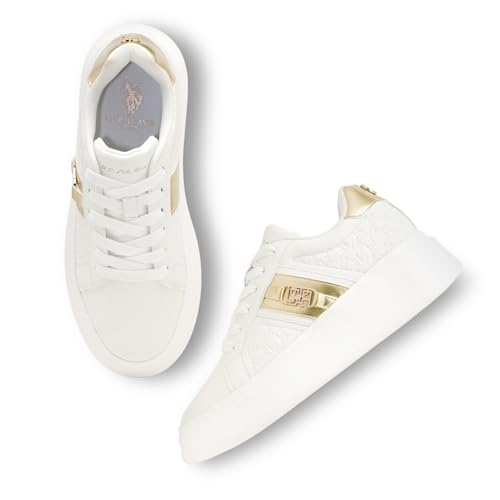 Image of U.S. Polo ASSN. Elowen Off White Light Weight Sneaker Shoes