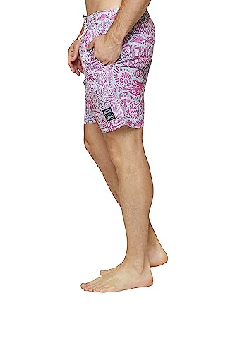 Classic Men's Swim Trunks | Turquoise Quick Drying Board Shorts Inspired by California Surf Culture2