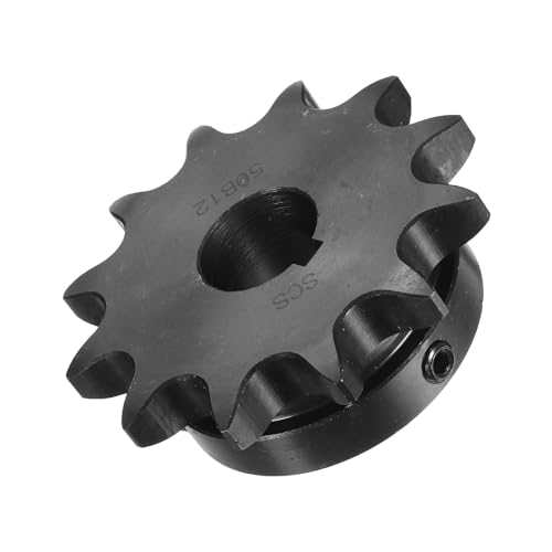 Image of uxcell #50 Chain Roller Sprocket B Type, 3 /4 inch Bore 12 Tooth Single Strand Chain Sprocket, Carbon Steel, Keyway with Set Screws