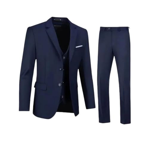 Men's Tuxedo Outfits for 3-Piece Wedding Business Set Jacket Vest Trousers Suit2