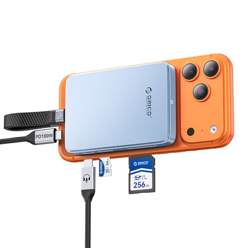 ORICO 10Gbps Magnetic M.2 NVMe Enclosure with Card Reader for iPhone - image 1