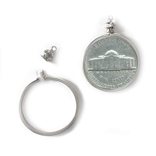 Coin Holder Bezel for 5 cent/USA Nickel for charm, necklace, pendant, display Pk/42