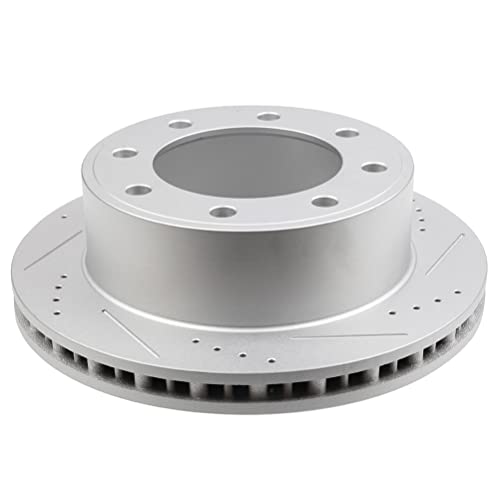 Image of cciyu Front + Rear Brake Kits with Calipers - 4 Dics Rotors & 8 Ceramic Pads & 4 Calipers With Bracket fit For Ford 2000-2005