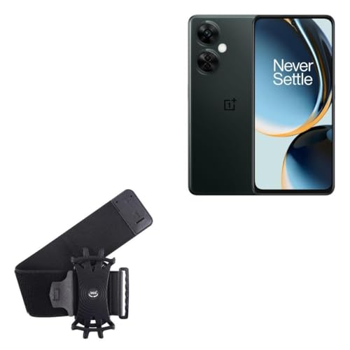 BoxWave Holster Compatible with OnePlus Nord N30 SE - ActiveStretch Sport Armband, Adjustable Armband for Workout and Running - Jet Black