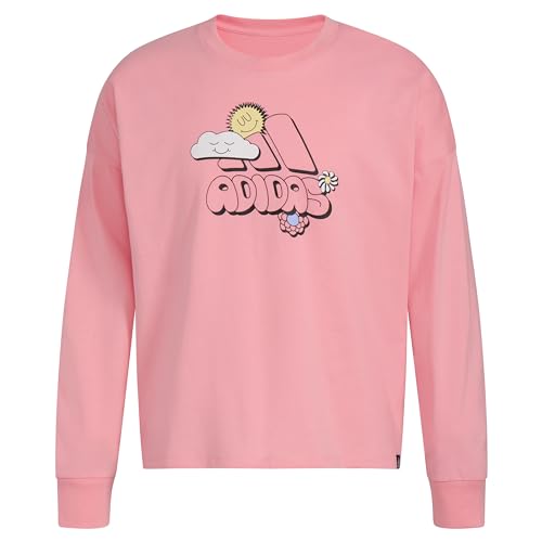 Image of adidas Girls Long Sleeve Waist Crew Tee T-Shirt