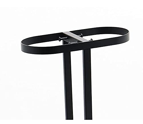 Support de parapluie en métal noir ovale pour entrée compacte