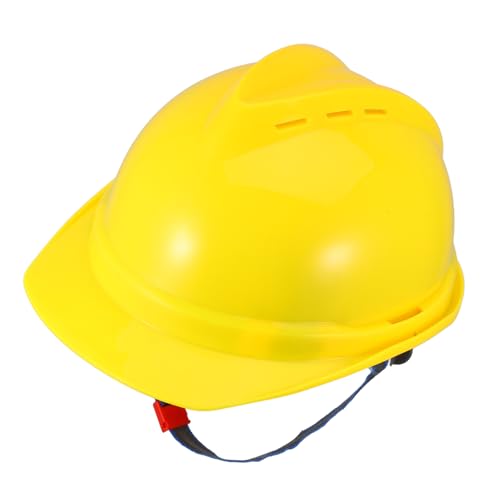 HAMPPLIES Casco de Seguridad Ventilado Amarillo para Construcción Ligero y Cómodo con Ventilación Refrescante para Obra y Protección Industrial Aprobado para Hombres y Mujeres