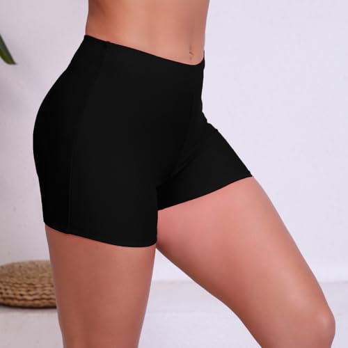 Halcurt Women's 3" High Waisted Swim Board Shorts Tankini Bottoms Boyshorts Beach Swimsuit3