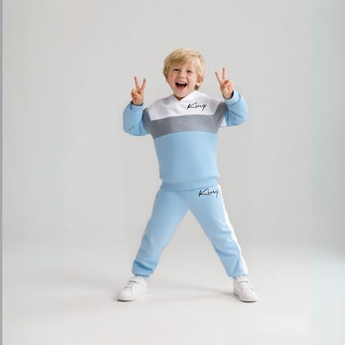 Kids Boys Clothes Color Blocking Hoodie Sweatshirts and Pant 2Pcs Fall Outfits Set Size 5-103