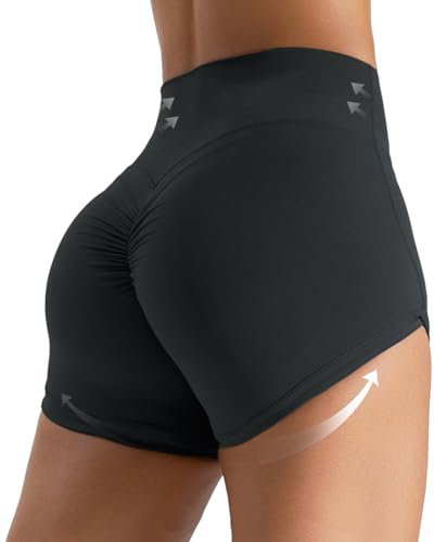 Womens Butterlift High Waist Scrunch Butt Biker Shorts 3 Inches No Front Seam Workout Yoga Gym Booty Shorts