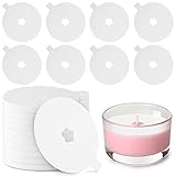 100 Pieces Candle Dust Protectors Paper Candle Lids Candle Drip Protectors Candle Vigil Supplies for...