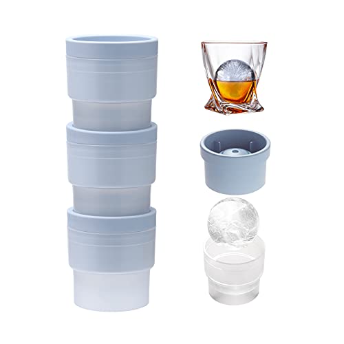 Moldes de Bola de Hielo LORSIA, Set de 4, 2.5 pulgadas miniatura 1