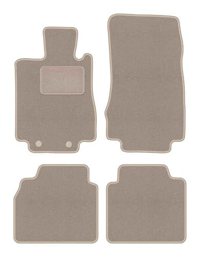 Tapis de voiture beige en velours pour voyager en Mercedes W220 Long