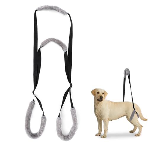 Image of NIIIYTYB Sling for Dogs Back Legs Rear Support Harness for Paralyzed or Handicapped Pets Assistance Lift Slings for Hind Leg Mobility Small Dog Handicap Supplies for Joint Injuries and Stability Black