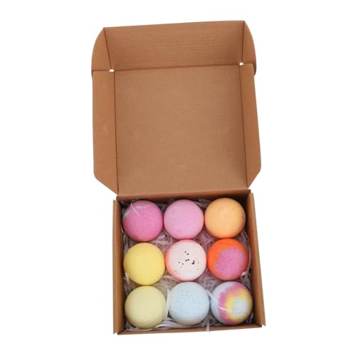 TOVINANNA Bath Present Set 9pcs Natural Portable Spa Bath Balls for Relaxing Rejuvenating