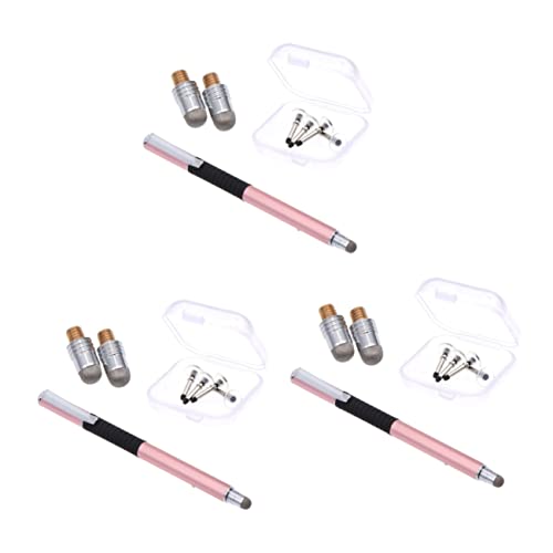Stylos capacitatifs Uonlytech avec embouts de remplacement stylet tactile tablette rose