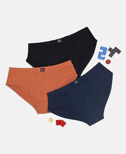 Image of Jockey 3035 Boys Super Combed Cotton Solid Brief with Ultrasoft Waistband (Pack of 3, Colors & Prints May Vary)