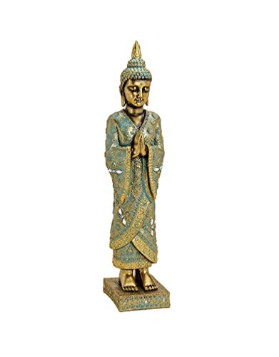 bick.shop Statuette de Bouddha 55 cm debout Thaiibuddha Feng Shui Budda Doré élégant