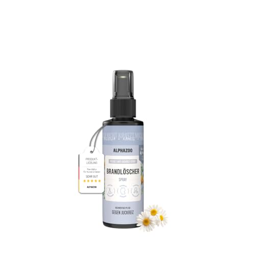 alphazoo Juckreiz Katze Brandlöscher 100 ml – Anti-Juckreiz-Spray & Wundspray gegen Kratzen, Jucken & Hotspots – Sanftes Hautpflegespray nach...