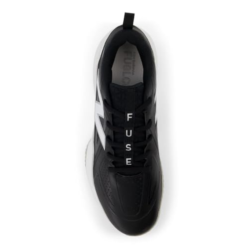 New Balance New Balance Women's FuelCell Fuse V5 Turf Softball Shoe, Black/White/Black, 8.5 M