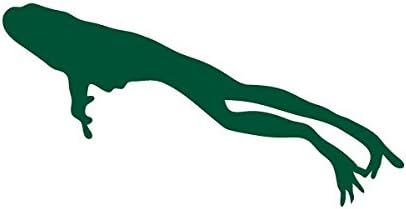 Miniatura 4 de Jumping Frog leaping en la selva tropical Animal science- vinilo para uso en exteriores en coches, ATV, barcos, Windows y más, 4 pulgadas, Púrpura