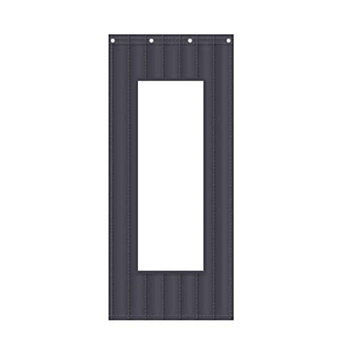 Cortina De Puerta Cortina De Partición De Algodón, 50X150cm Ventana De Costura Hogar Sonido Grueso-Cortina A Prueba De Viento Cálido -gris-90 * 210cm