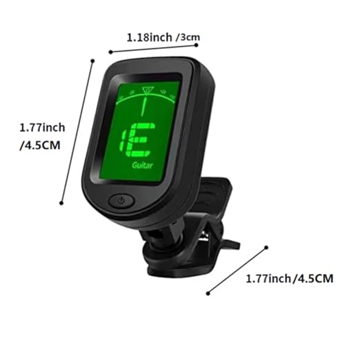 Fiorky 2 pièces 3 V bouton batterie basse violon ukulélé accordeur chromatique écran LCD numérique à clipser accordeur de tonalité pour guitare/basse/violon/ukulélé de réglage chromatique - Les Beatles, Paul McCartney, John Lennon, RIngo Starr, George Harrison Fiorky 2 pièces 3 V bouton batterie basse violon ukulélé accordeur chromatique écran LCD numérique à clipser accordeur de tonalité pour guitare/basse/violon/ukulélé de réglage chromatique – Image 3