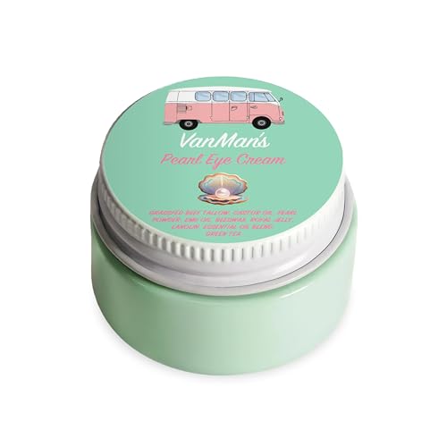 VanMans Pearl Eye Cream with Grass Fed Beef Tallow Brightening and Smoothing Under Eye Cream with Wild-Caught Pearl Powder and Royal Jelly No Fillers 0.5 Ounces