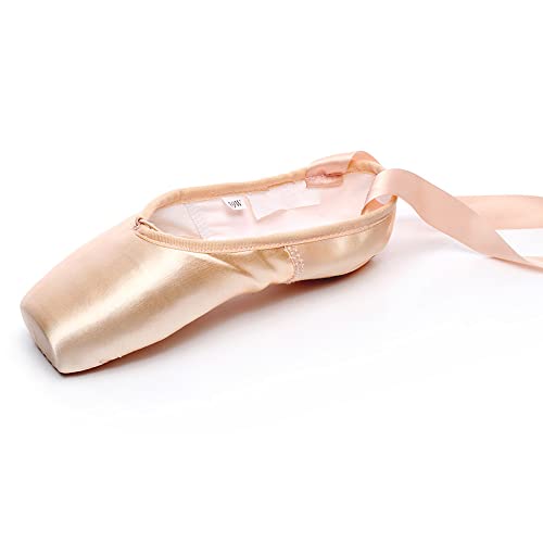Girl's Canvas Ballet Dance Toe Shoes Professional Satin Pointe Shoes 5
