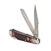 ARIAT Large Trapper Folding Knife, Natural Wood Handle - Traditional Double Blade Design