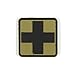 VooDoo Tactical 07-0990007000 Rubber First Aid Symbol Patch, Coyote