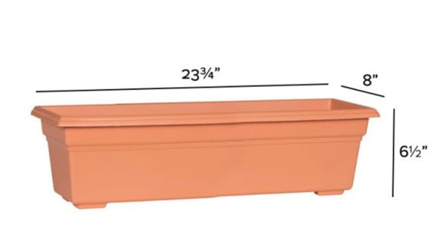 24IN. Countryside Window Box - Terra Cotta