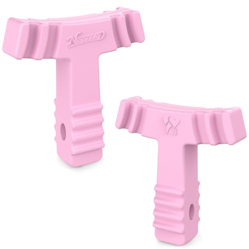 Chewies for Invisalign Aligners 2-Pack Orthodontic Aligner Chewies for Invisible Braces Denture & Retainer Medical Grade Silicone Aligner Seaters & Chew Tools Durable & Reusable (Pink)