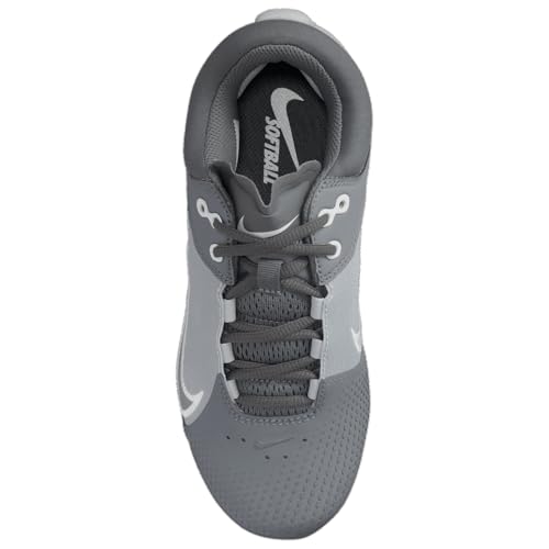 Image of Nike Hyperdiamond 4 Elite - Women's (CZ5917-012, Wolf Grey /White /Cool Grey) Size 7.5