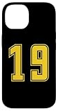 Photo Gallery giallo numero 19 uniforme numerata squadra sportivo custodia per iphone 14 Photo Gallery giallo numero 19 uniforme numerata squadra sportivo custodia per iphone 14