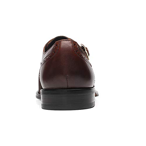 Image of Brown Leather Slip-On Loafers for Men by La Milano