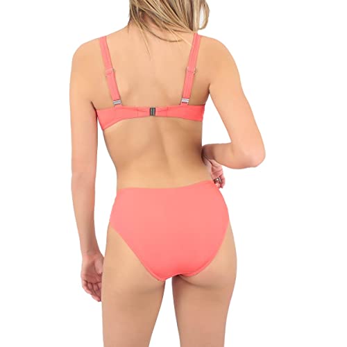 Haut de maillot de bain à armatures texturé orange chic Allure - 4