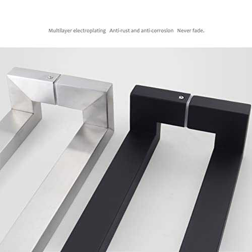 Poignée en acier inoxydable noir mat Glassets 800mm pour porte coulissante - 5