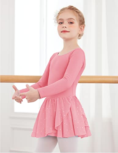 Image of Arshiner Kids Girls Classic Long Sleeve Leotard Dance Ballet Dress
