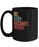 Massnet Crypto, Eat Sleep Massnet Repeat Mug 15oz, black