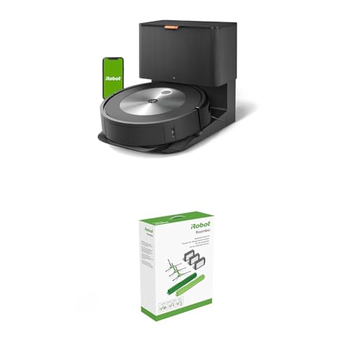 Bundle of iRobot Roomba j7+ (7550) Self-Emptying Robot Vacuum + iRobot Authentic Replacement Parts - Replenishment Kit