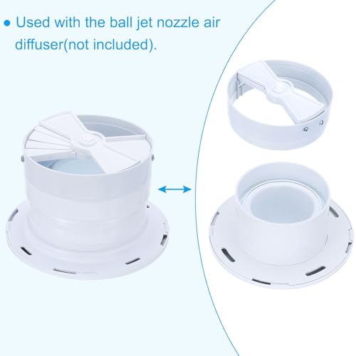 Interruptor de ventilación ajustable PATIKIL de 6" para regular flujo de aire eficientemente 6