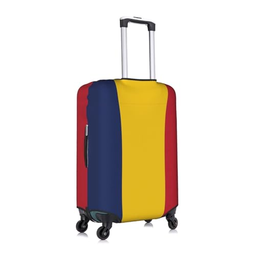 Flag Of Chad Print Travel Elastic Suitcase Luggage Baggage Cover Protector, Washable And Anti-Scratch3