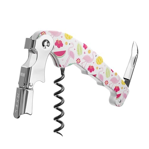 (10 Unidades) Sacacorchos de Dos Tiempos Retro Flamingos