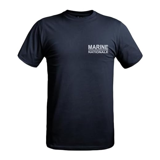 T-Shirt Strong Texte Marine Nationale Bleu Marine
