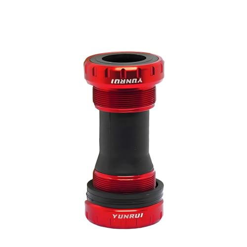 Andeshunk Bike Bottom Bracket, 68-73mm BSA Threaded Bottom Bracket for Mountain Road Bike, Bearing BB Bottoms Brackets Set (red)