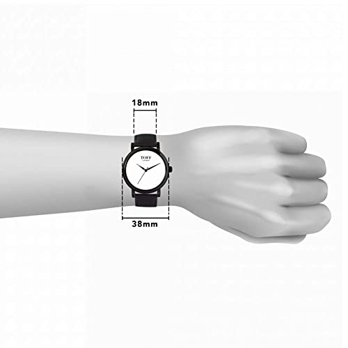 Reloj de cuarzo Toff London para mujer con movimiento preciso y esfera personalizada Cream Saloon 6