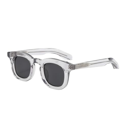 Lunettes de soleil rondes en acétate style rétro pour homme et femme
